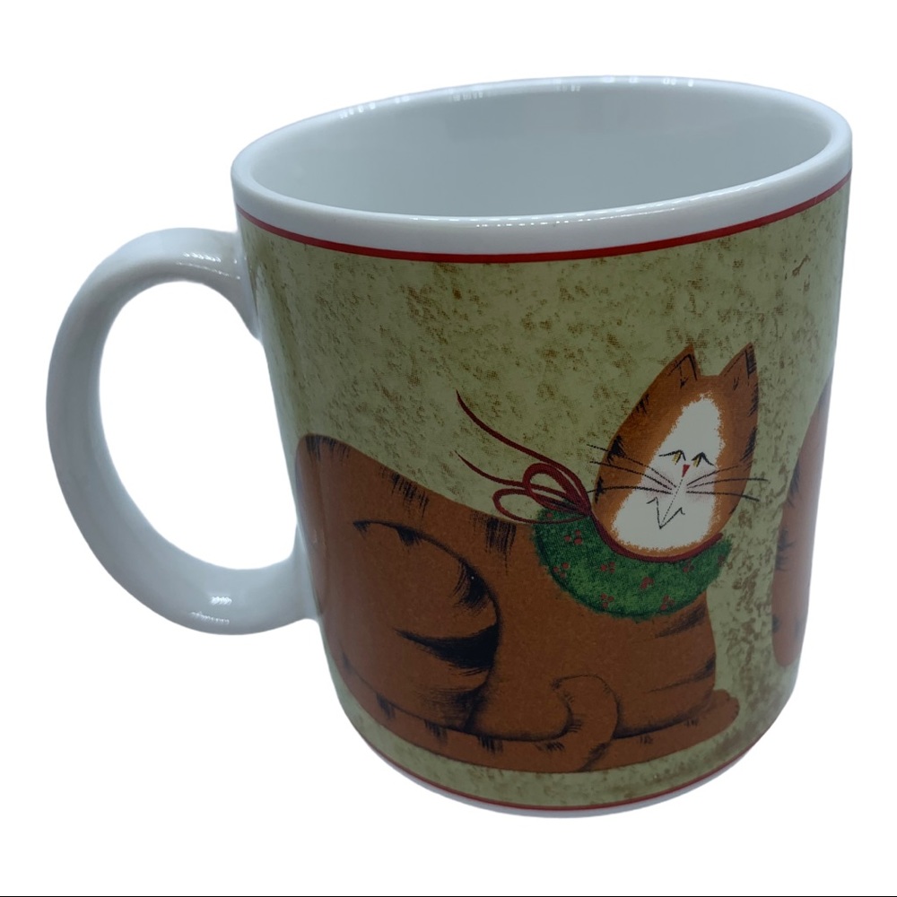 Cat Lady Mug Sakura Christmas Cats Orange Tabby Kitty Cat Coffee Cup